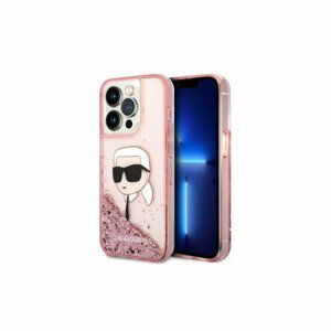Puzdro Karl Lagerfeld iPhone 14 Pro KLHCP14LLNKHCP pink hardcase Glitter Karl Head