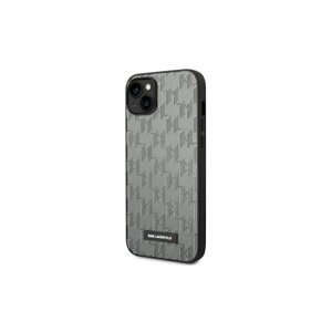 Puzdro Karl Lagerfeld iPhone 14 Pro KLHCP14LSAKLHPG grey HC PU Saffiano Mono Metal Logo