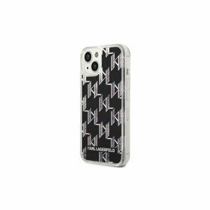 Puzdro Karl Lagerfeld iPhone 14 Plus KLHCP14MLMNMK black HC Liquid Glitter Monogram