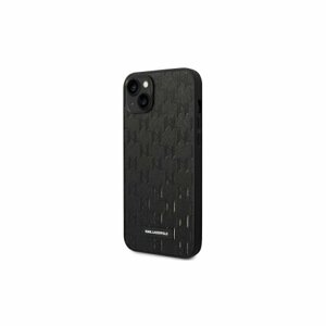 Puzdro Karl Lagerfeld iPhone 14 Plus KLHCP14MSAKLHPK black HC PU Saffiano Mono Metal Lo