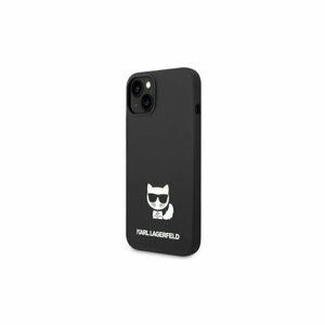 Puzdro Karl Lagerfeld iPhone 14 KLHCP14SSLCTBK hardcase black Silicone Choupette Body