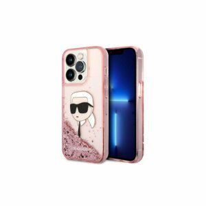 Puzdro Karl Lagerfeld iPhone 14 Pro Max KLHCP14XLNKHCP pink hardcase Glitter Karl Head