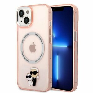 Puzdro Karl Lagerfeld iPhone 14 Plus KLHMP14MHNKCIP pink hardcase Magsafe IML NFT K&C