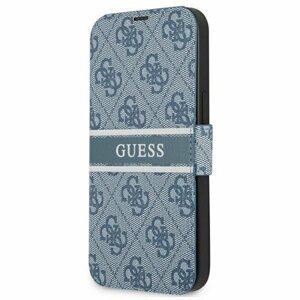 Guess case for iPhone 13 Pro / 13 6,1" GUBKP13L4GDBL blue book case 4G Stripe