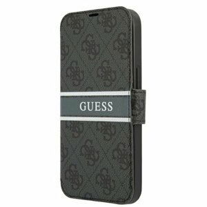 Guess case for iPhone 13 Pro / 13 6,1" GUBKP13L4GDGR grey book case 4G Stripe