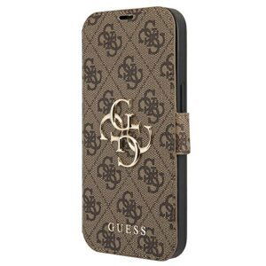 Guess case for iPhone 13 Pro / 13 6,1" GUBKP13L4GMGBR brown book case 4G Big Metal Logo