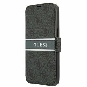 Guess case for iPhone 13 6,1" GUBKP13M4GDGR grey book case 4G Stripe