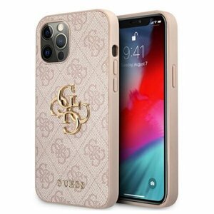 Guess case for iPhone 11 GUHCN614GMGPI pink hard case 4G Big Metal Logo