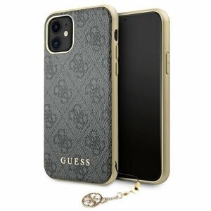 Guess case for iPhone 13 6,1" GUHCP13MGF4GGR grey hard case 4G Charms Collection