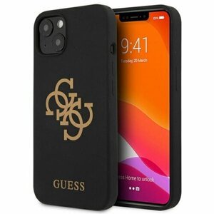 Guess case for iPhone 13 Mini 5,4" GUHCP13SLS4GGBK black hard case Silicone 4G Logo