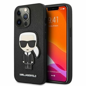 Karl Lagerfeld case for iPhone 13 Pro / 13 6,1" KLHCP13LOKPK black hard case Saffiano Ikonik K