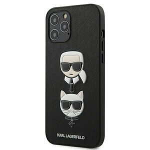 Karl Lagerfeld case for iPhone 13 Pro Max 6,7" KLHCP13XSAKICKCBK black hard case Saffiano Karl