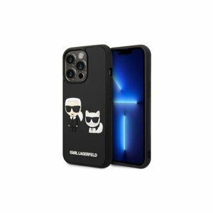 Karl Lagefeld case for iPhone 14 Pro 6,1" KLHCP14L3DRKCK black hardcase Karl&Choupette Ikonik