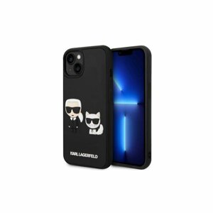 Karl Lagefeld case for iPhone 14 Plus 6,7" KLHCP14M3DRKCK black hardcase Karl&Choupette Ikonik