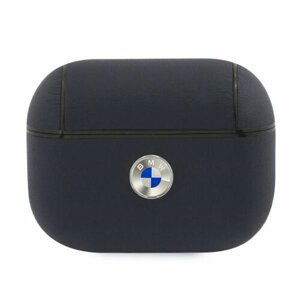 BMW etui for AirPods Pro BMBKTRI61CAPNBK navy blue Geniune Leather Silver Logo