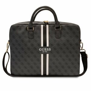 Guess PU 4G Printed Stripes Computer Bag 15/16" Black