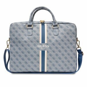 Guess PU 4G Printed Stripes Computer Bag 15/16" Blue