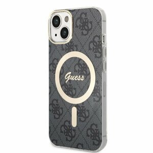 Guess 4G IML MagSafe Kompatibilní Zadní Kryt pro iPhone 14 Black