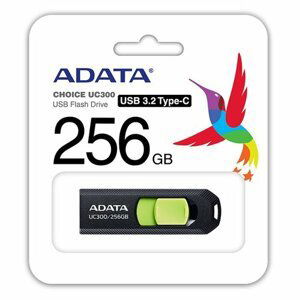 ADATA UC300/256GB/USB 3.2/USB-C/Černá