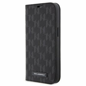 Karl Lagerfeld PU Saffiano Monogram Book Pouzdro pro iPhone 13 Pro Black