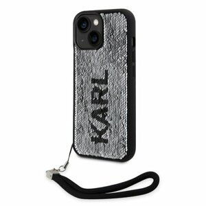 Karl Lagerfeld Sequins Reversible Zadní Kryt pro iPhone 13 Black/Silver