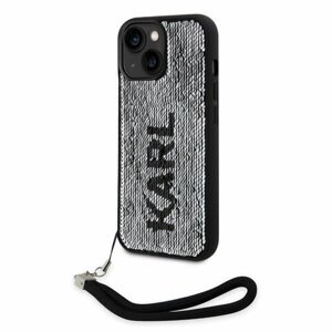 Karl Lagerfeld Sequins Reversible Zadní Kryt pro iPhone 14 Black/Silver