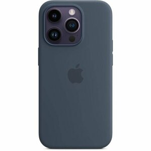 MPTF3ZM/A Apple Silikonový Kryt vč. Magsafe pro iPhone 14 Pro Storm Blue (Pošk. Balení)