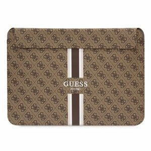 Guess PU 4G Printed Stripes Computer Sleeve 16" Brown