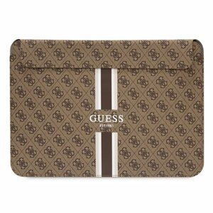 Guess PU 4G Printed Stripes Computer Sleeve 16" Brown