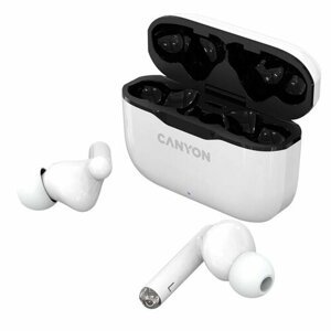 Canyon TWS-3, True Wireless slúchadlá v klasickom dizajne, biele - Porušené balenie