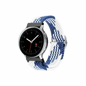 mobilNET 20 MM Látkový remienok na hodinky, bielo-modrý vzor