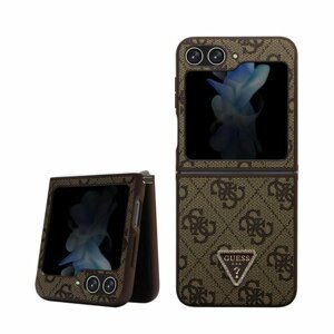 Puzdro Guess 4G PU Leather Triangle Samsung Galaxy Z Flip 5 - hnedé