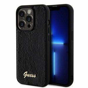 Guess Sequin Script Logo Zadní Kryt pro iPhone 14 Pro Max Black