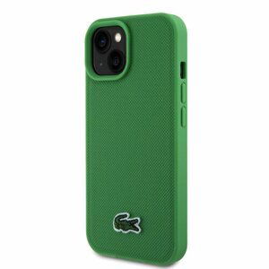 Lacoste Iconic Petit Pique Woven Logo Magsafe Zadní Kryt pro iPhone 15 Green