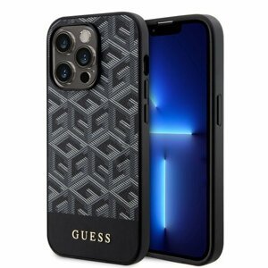 Guess PU G Cube MagSafe Zadní Kryt pro iPhone 15 Pro Max Black