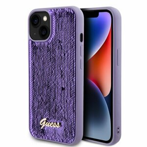 Guess Sequin Script Logo Zadní Kryt pro iPhone 13 Purple