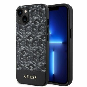 Guess PU G Cube MagSafe Zadní Kryt pro iPhone 15 Black