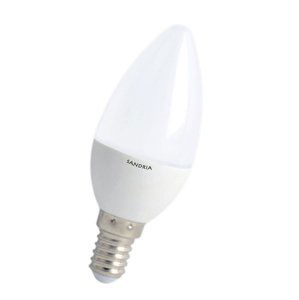 LED žiarovka Sandy LED E14 C37 S1390 7W teplá biela