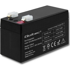 Qoltec Batéria AGM | 12V | 1.3Ah | max 19.5A