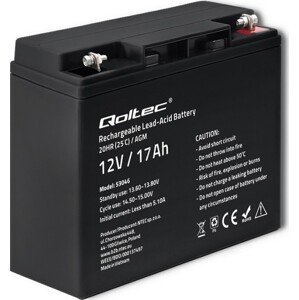 Qoltec Batéria AGM | 12V | 17Ah |max.  255A