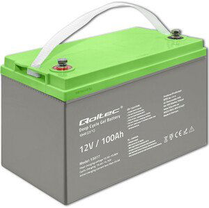 Qoltec Gélová batéria Deep Cycle | 12V | 100Ah | 30.5 kg