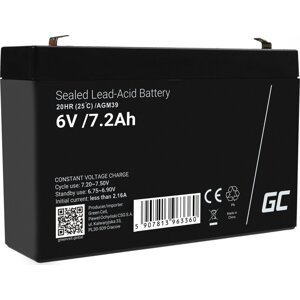 GREEN CELL Batéria AGM VRLA 6V 7.2Ah