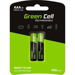 GREEN CELL Nabíjateľné batérie 2x AAA HR03 950mAh