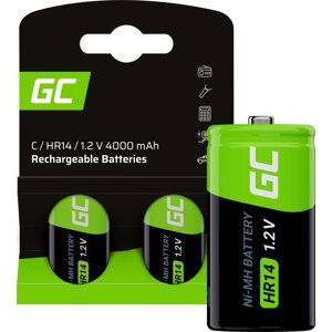 GREEN CELL Nabíjateľné batérie 2x C R14 HR14 Ni-MH 1.2V 4000mAh