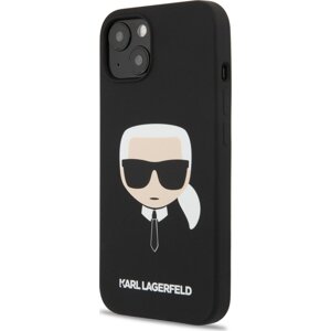 Púzdro Karl Lagerfeld Liquid Silicone Karl Head Apple iPhone 13 mini, čierne