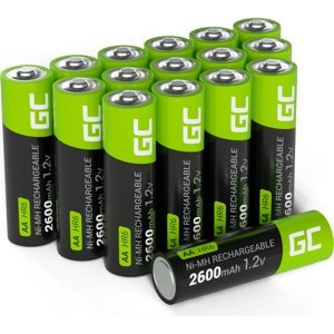 GREEN CELL Nabíjateľné batérie 16x AA HR6 2600mAh