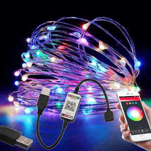 LED světelný řetěz - RGB MULTICOLOR - USB - SMART - 10 m