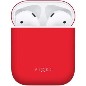 FIXED Silky ultratenké silikónové puzdro Apple Airpods červené