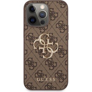 Guess PU 4G Metal Logo Case iPhone 13 Pro hnedý