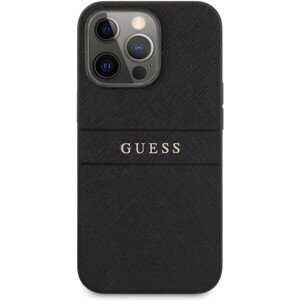 Guess PU Leather Saffiano Case iPhone 13 Pro čierny